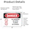 Signmission No Smoking No Open Flames No Sparks Danger Sign, Vinyl Decal, 5in W x 3.5in L, 2PK OS-2PACK-DS-D-35-L-1492 - alternate 7